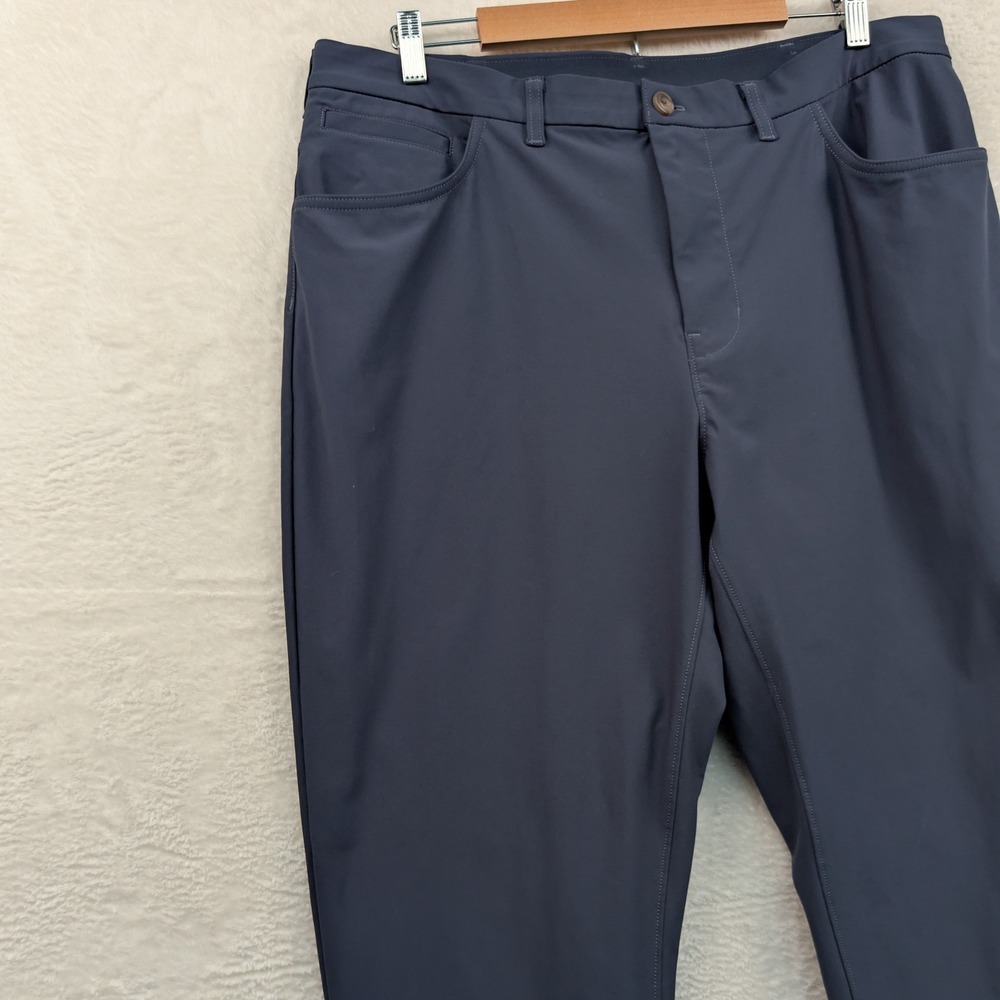 Patagonia Pants Mens 39x30 Gray Blue Straight Leg Transit Traveler 5-Pocket - Picture 13 of 16